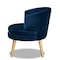 Baxton Studio Baptiste Glam and Luxe Navy Blue Velvet Fabric and Gold Finished Wood Accent Chair 175-11234-Zoro - alternate 5